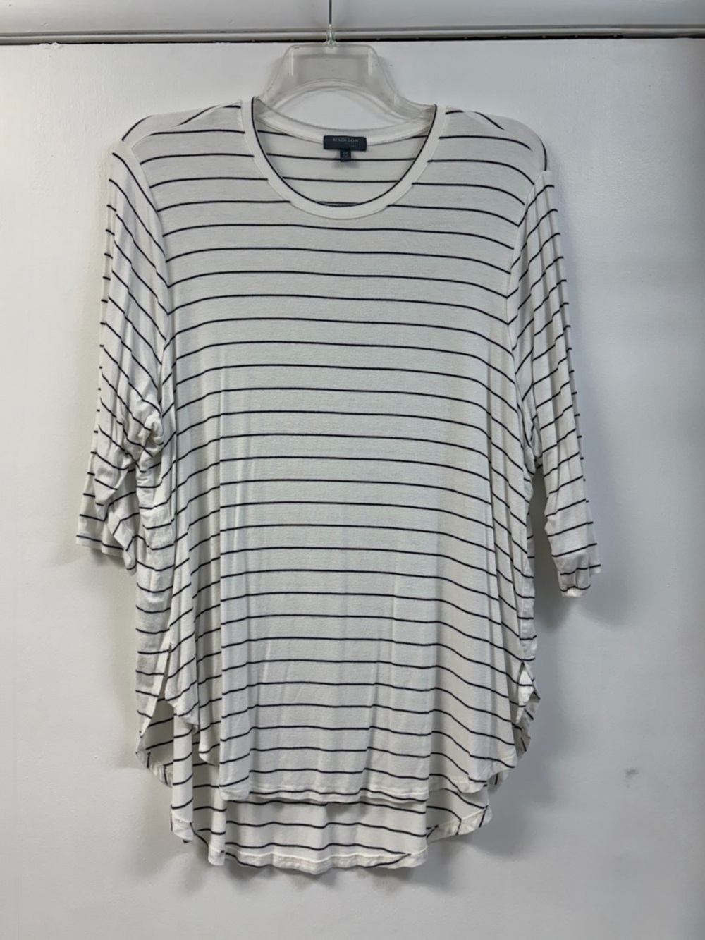 Madison White & Black Striped Relaxed Tunic